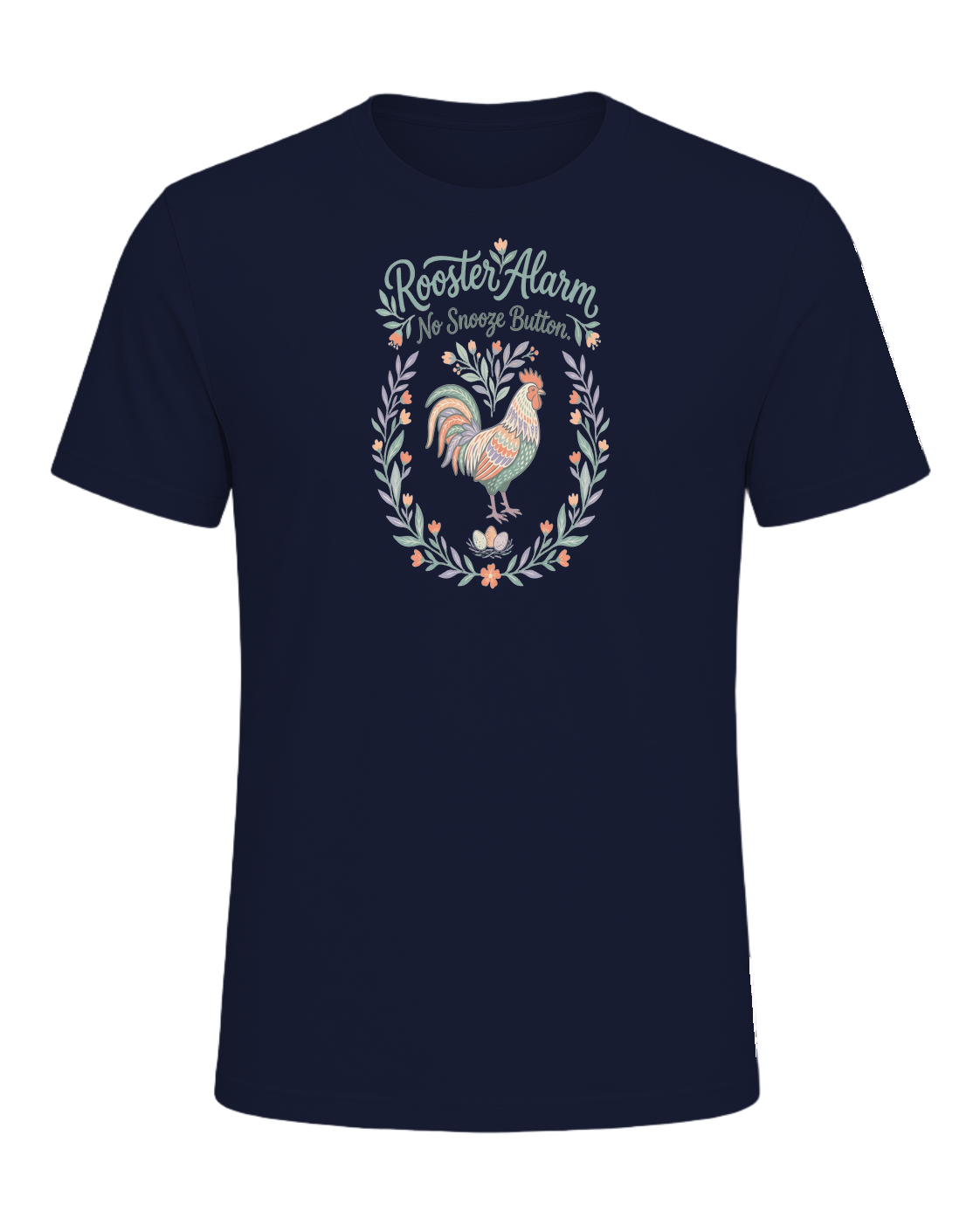 Rooster Alarm. No Snooze Button. — Navy