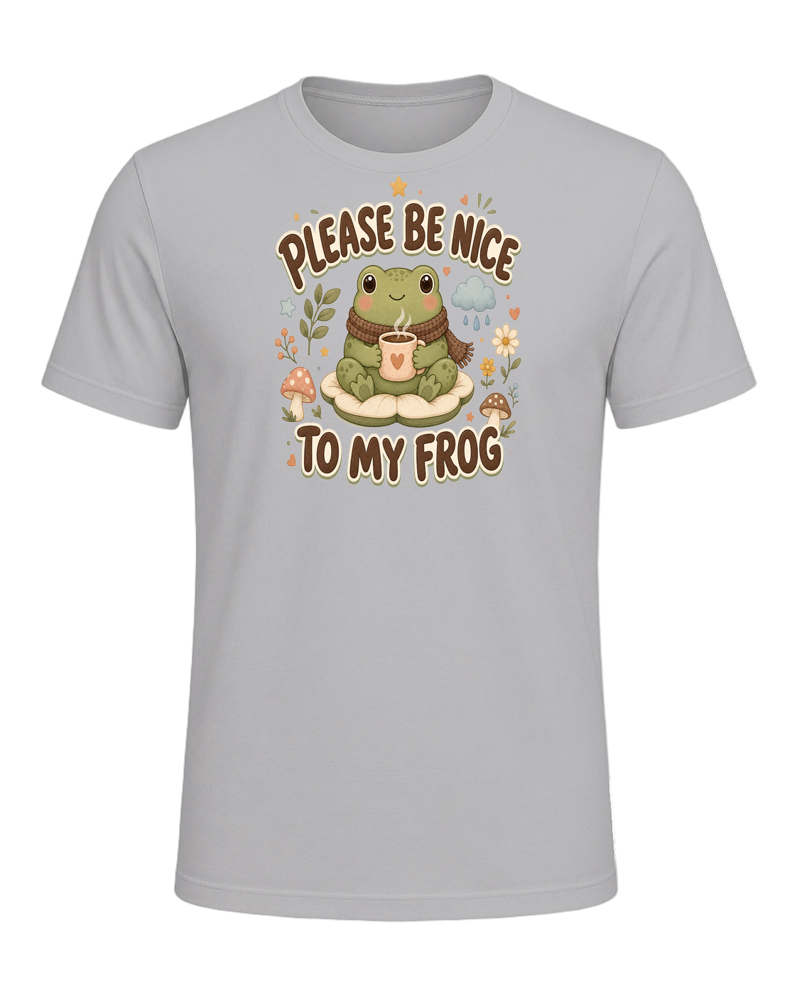 PLEASE BE NICE TO MY FROG — Athletic Heather
