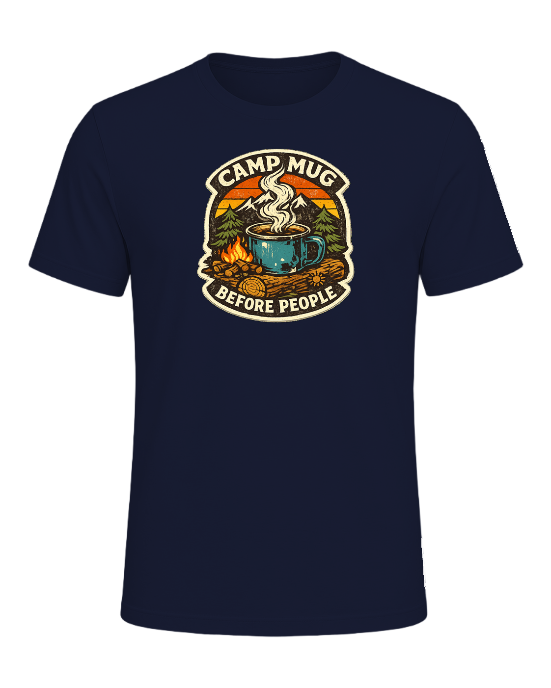 Camp Mug Before People Tee — Navy
