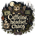Caffeine, headset, chaos