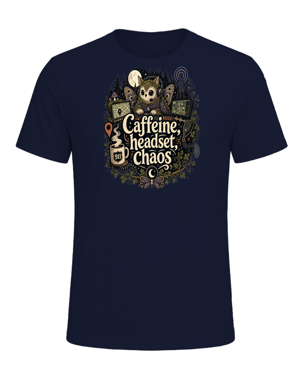 Caffeine, headset, chaos — Navy