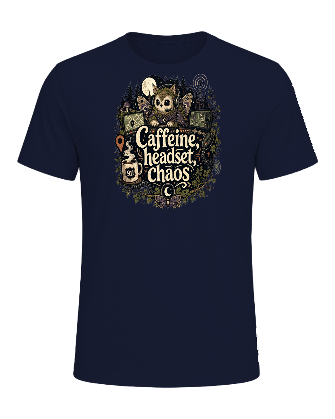 Caffeine, headset, chaos — Navy