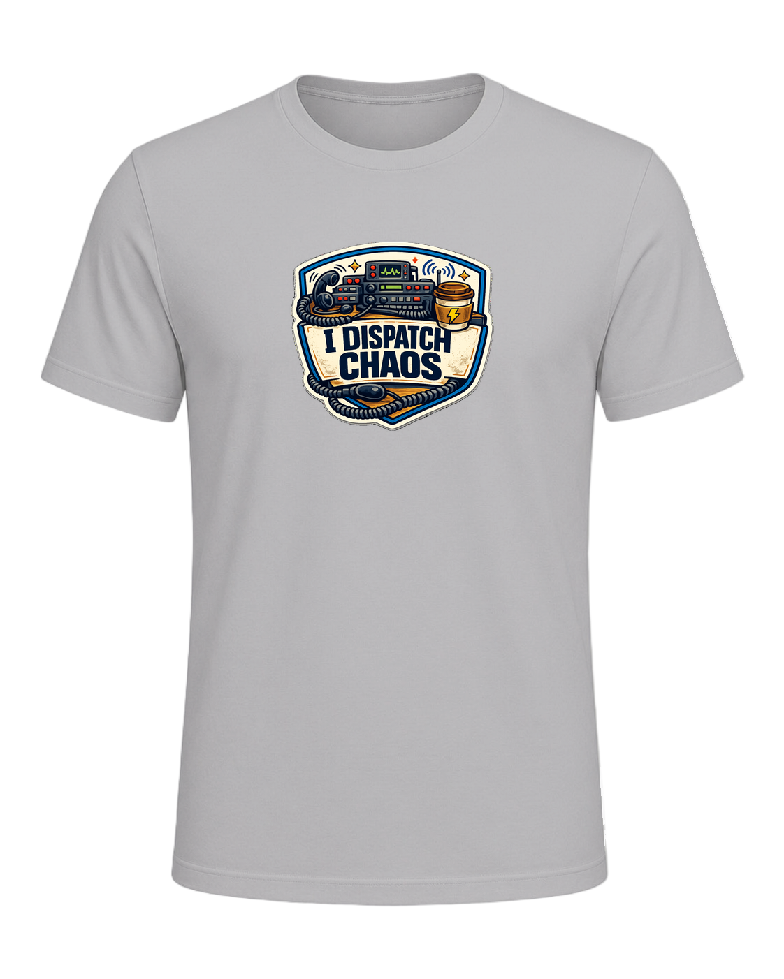 A funny emergency dispatcher tee for the calm voice behind every chaotic shift. — Athletic Heather