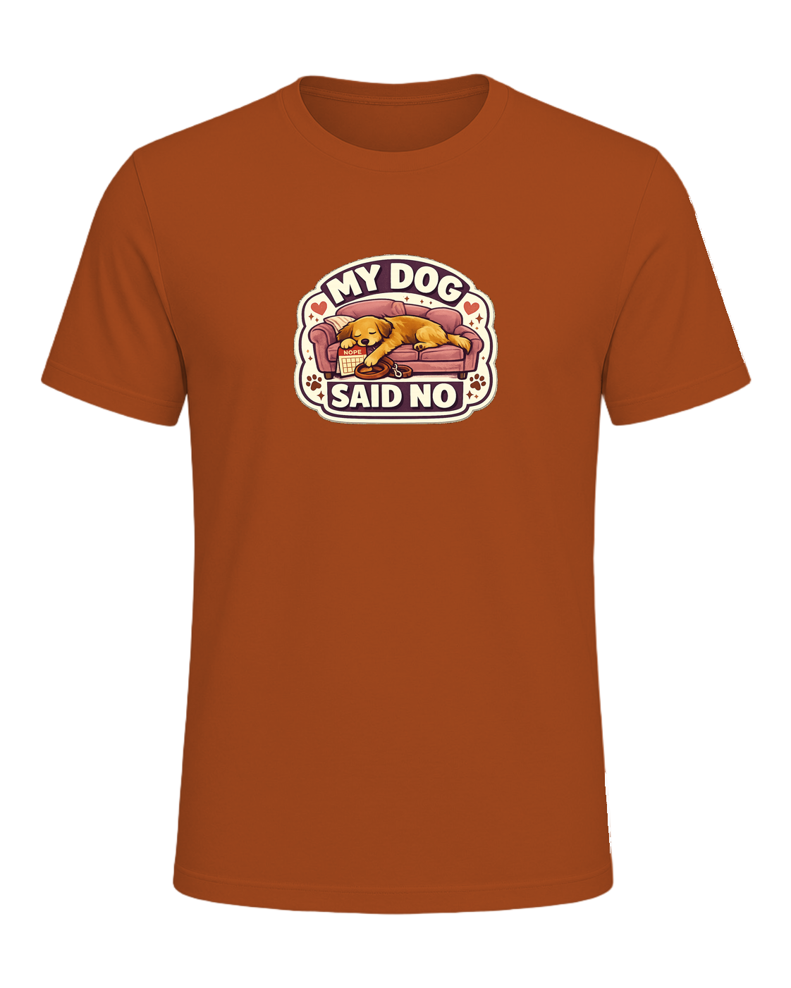 A cozy funny dog mom tee for anyone whose dog gets final say on the schedule. — Autumn