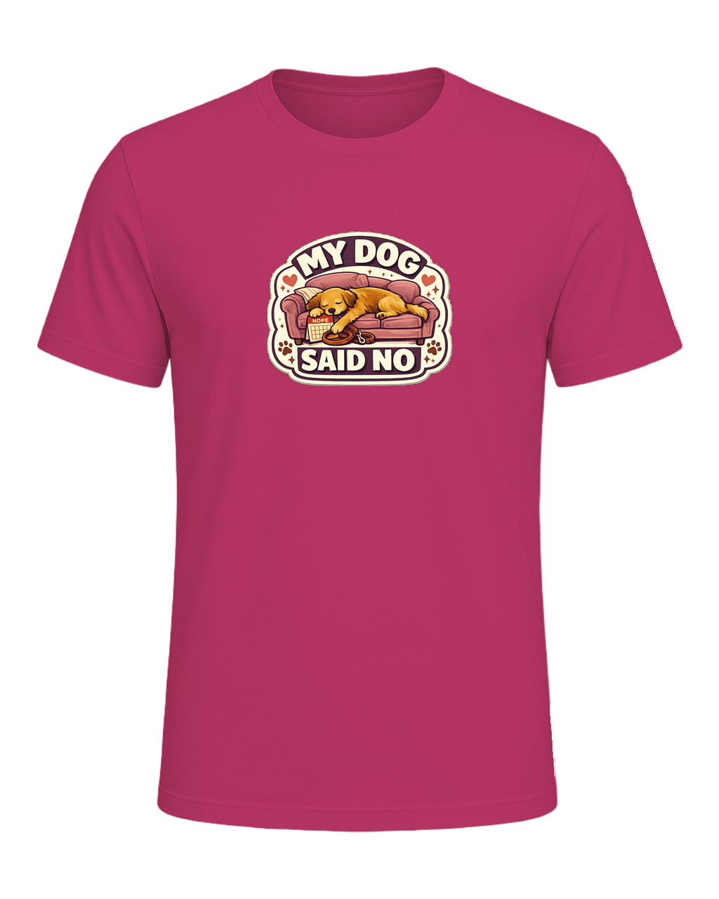 A cozy funny dog mom tee for anyone whose dog gets final say on the schedule. — Berry