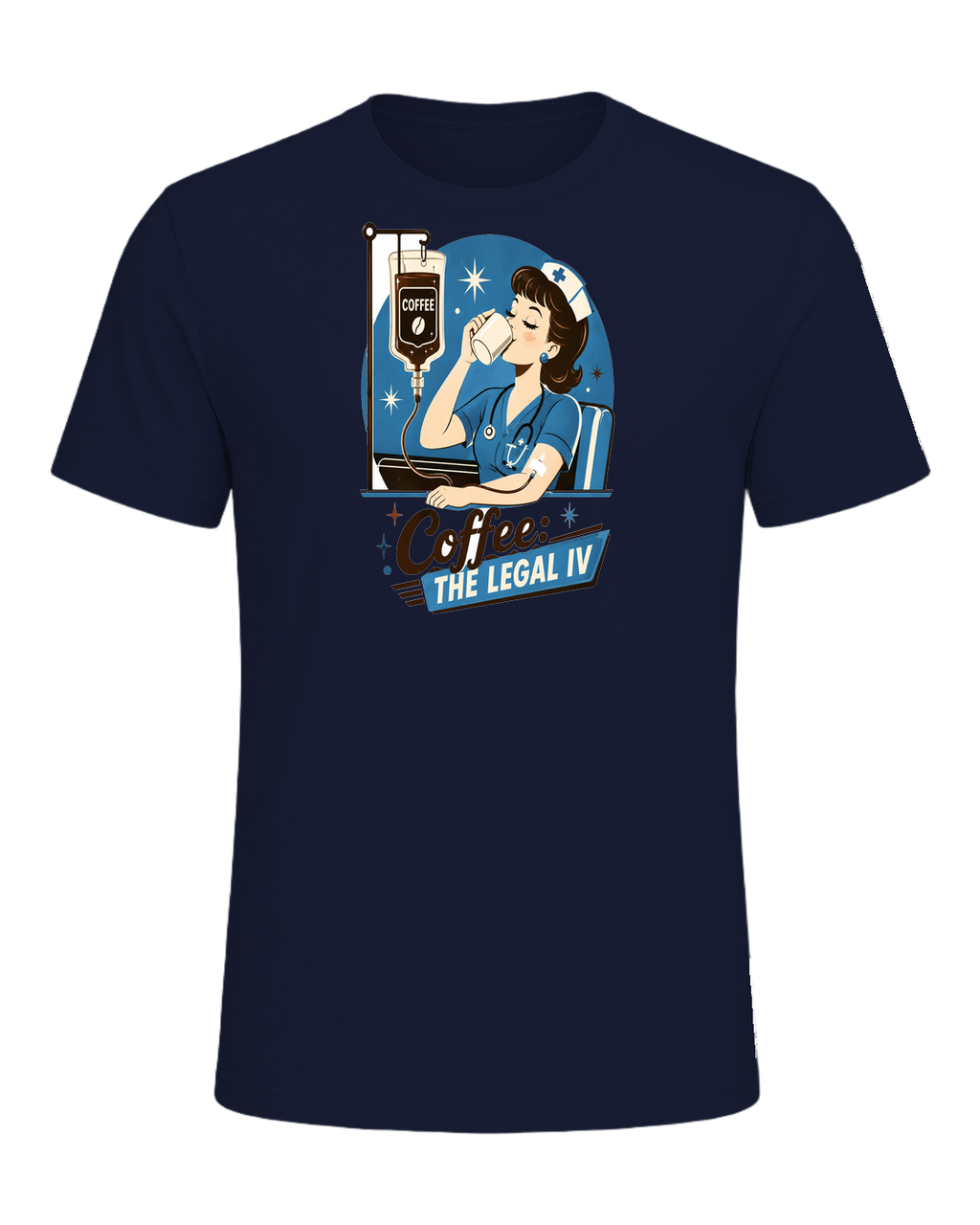 Nurse + Coffee — Navy