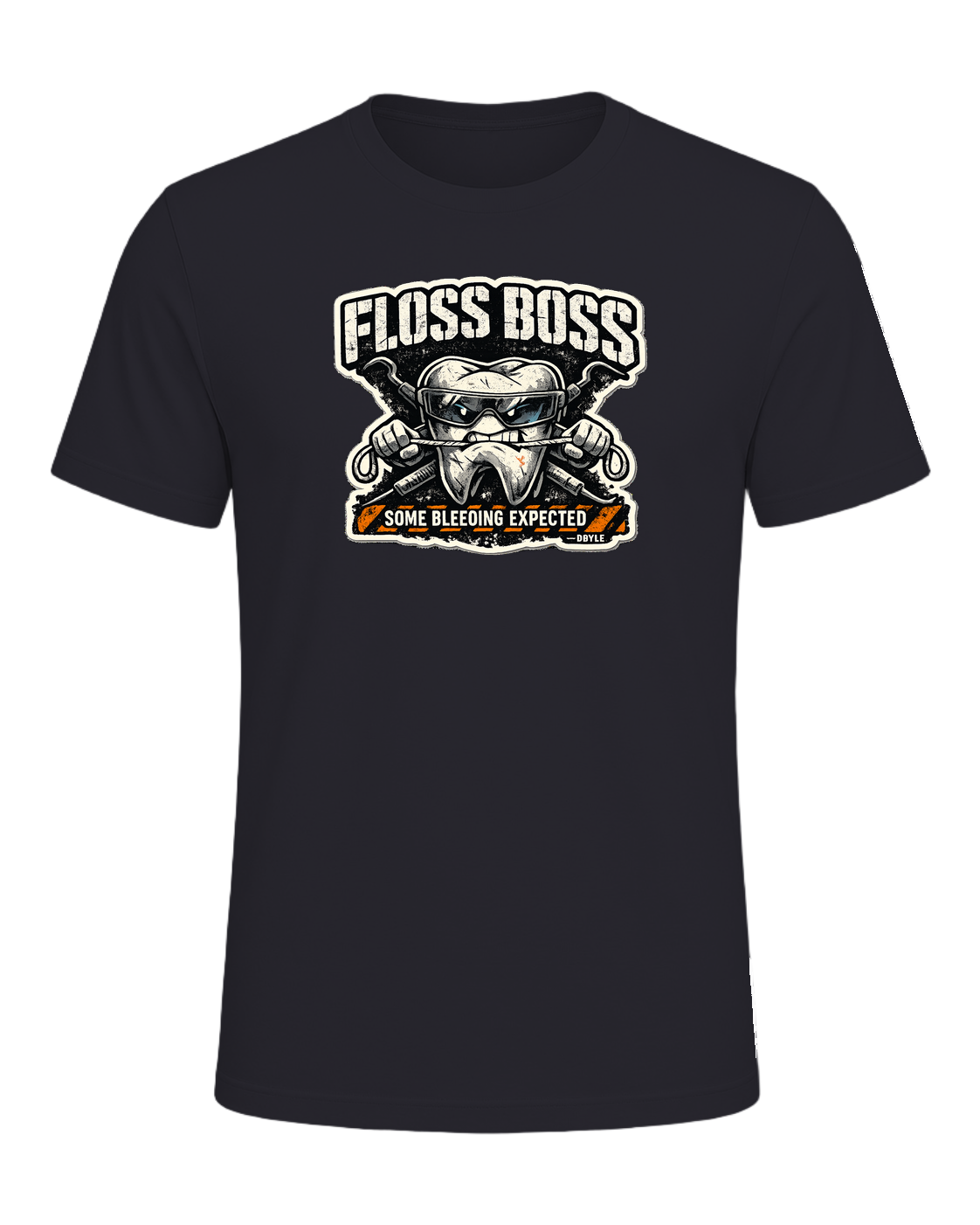 Floss Boss Some Bleeding Expected Tee — Dark Grey