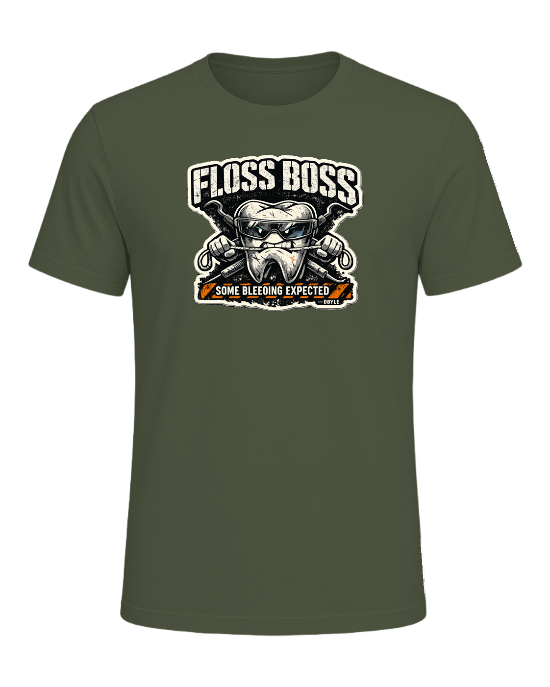 Floss Boss Some Bleeding Expected Tee — Military Green