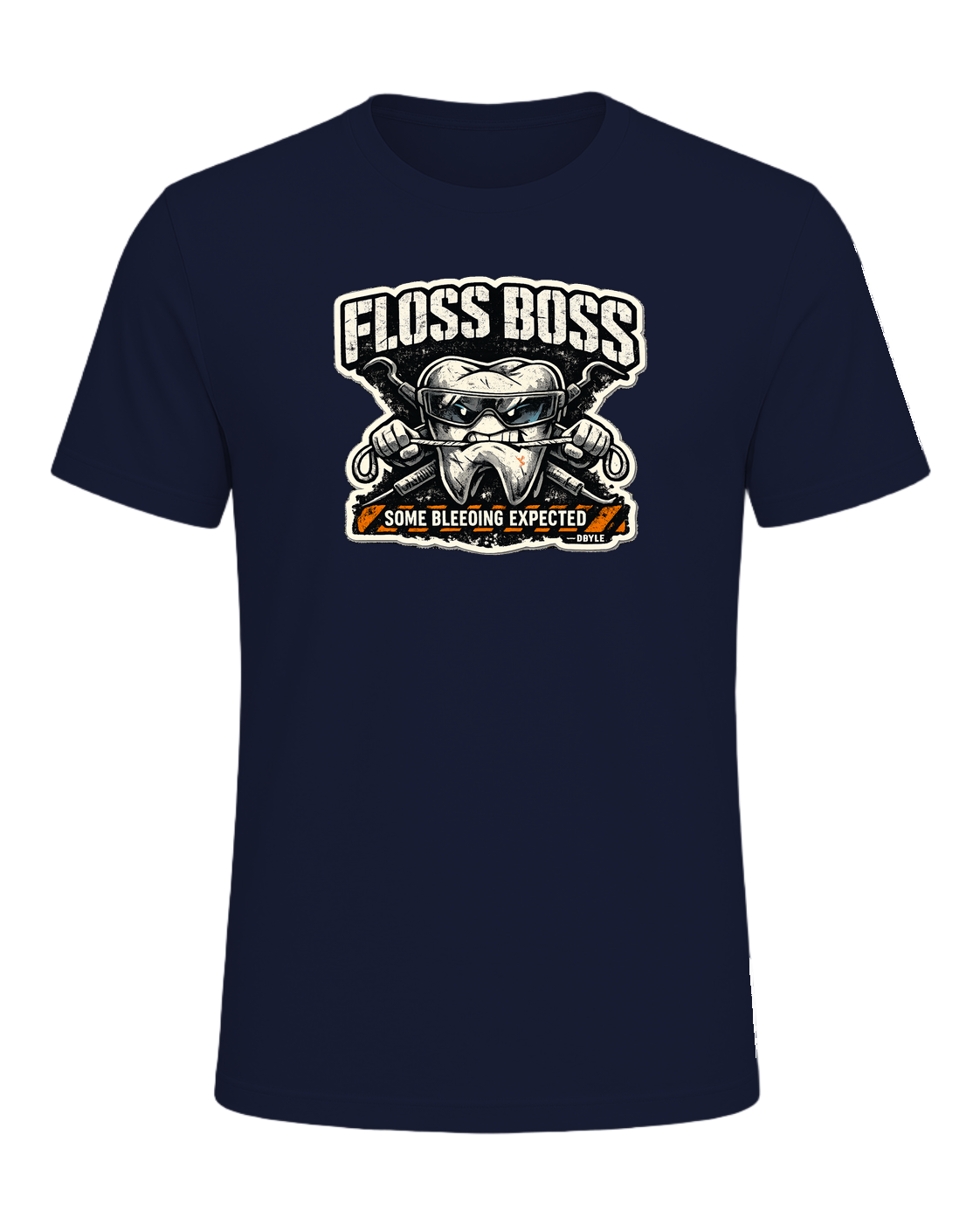 Floss Boss Some Bleeding Expected Tee — Navy