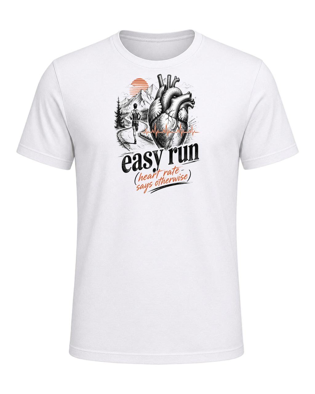 easy run (heart rate says otherwise) — White