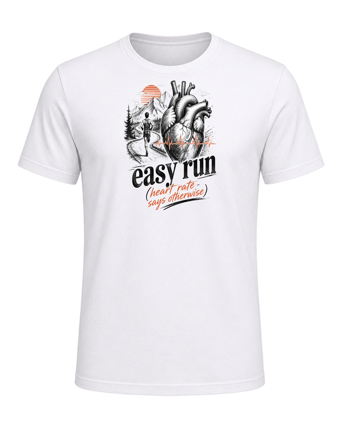 easy run (heart rate says otherwise) — White