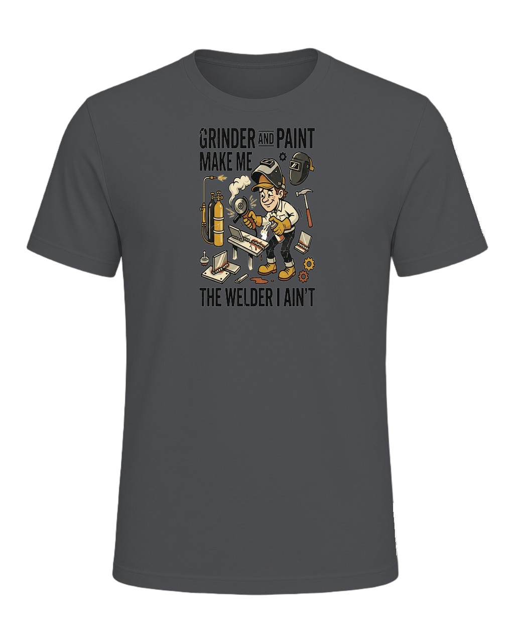 Grinder and paint make me the welder I ain't — Asphalt