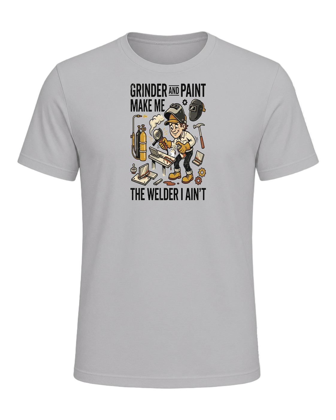 Grinder and paint make me the welder I ain't — Athletic Heather