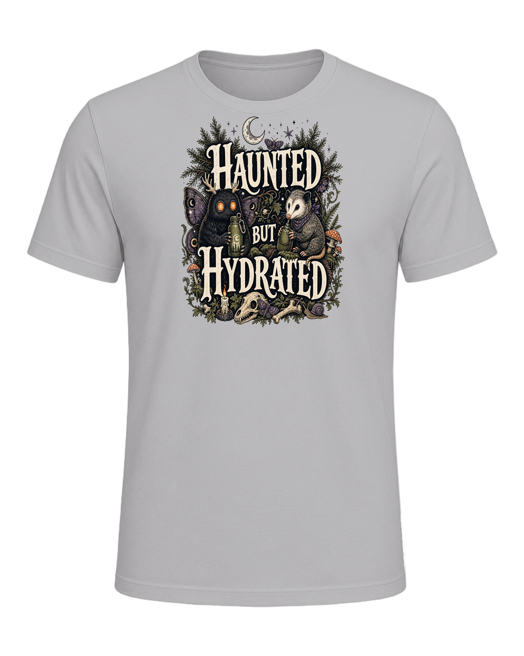 HAUNTED BUT HYDRATED — Athletic Heather