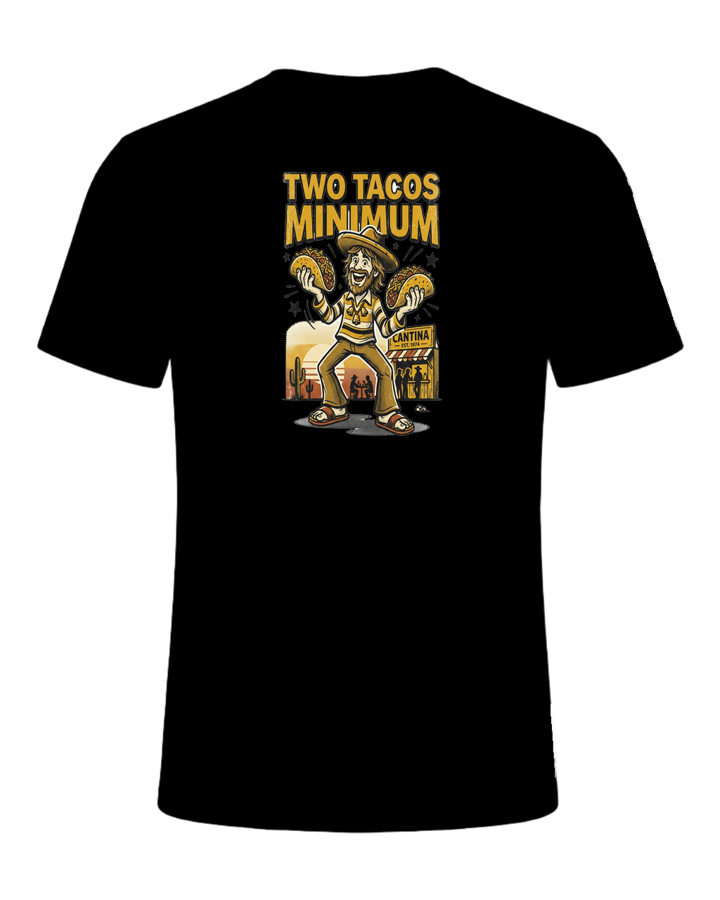 TWO TACOS MINIMUM — Black