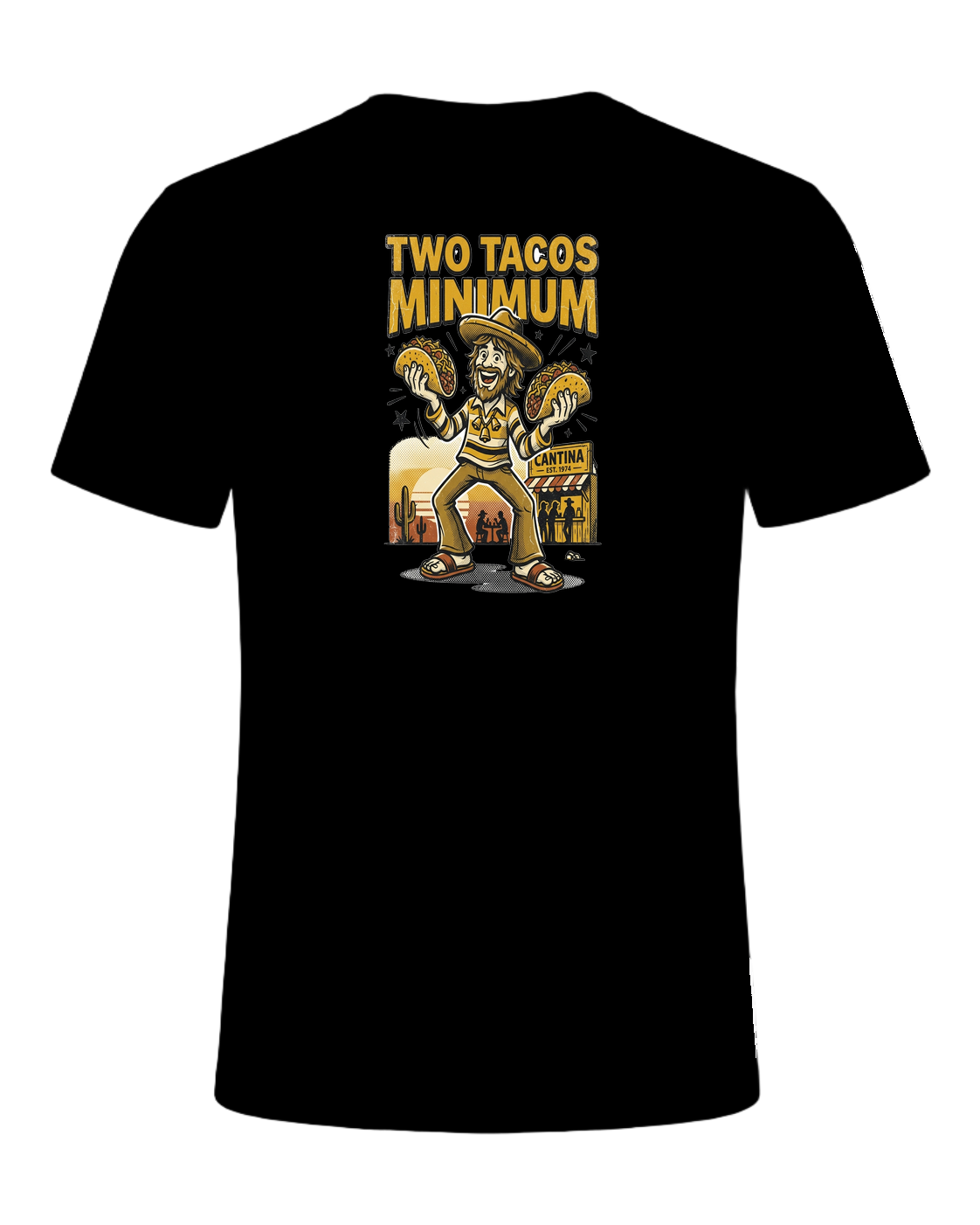 TWO TACOS MINIMUM — Black