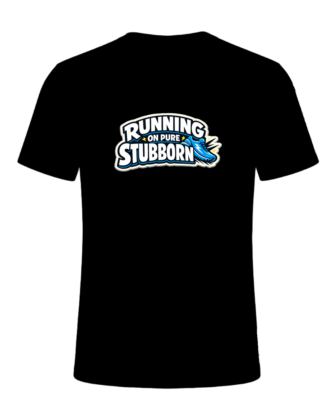 Running On Pure Stubborn Tee — Black