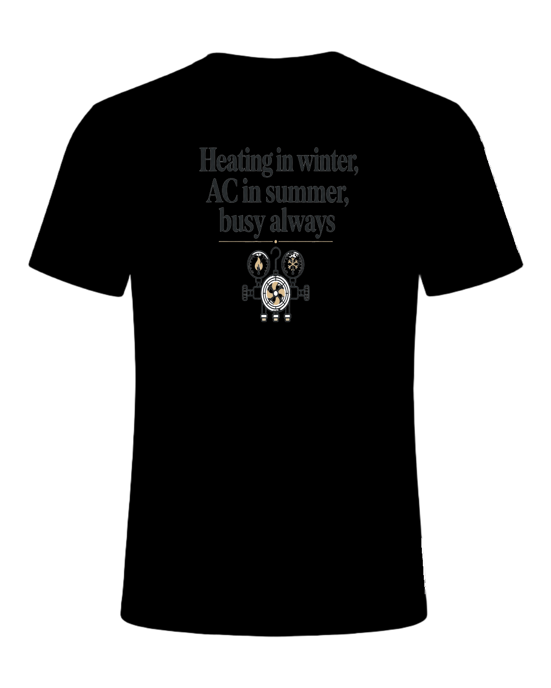Heating in winter, AC in summer, busy always — Black