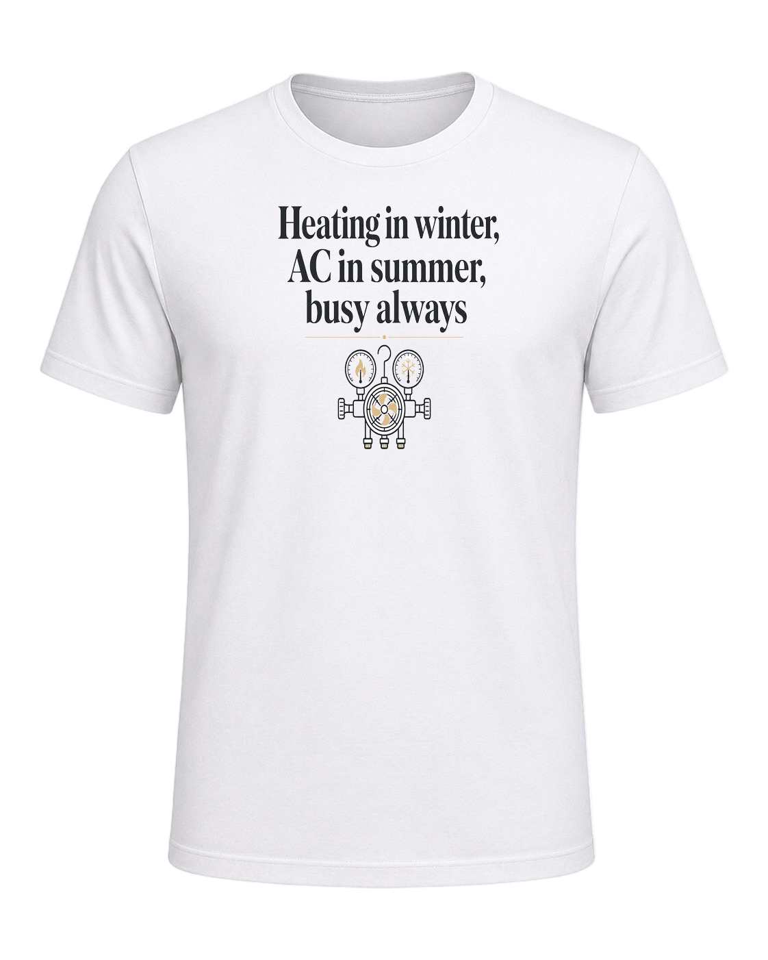 Heating in winter, AC in summer, busy always — White