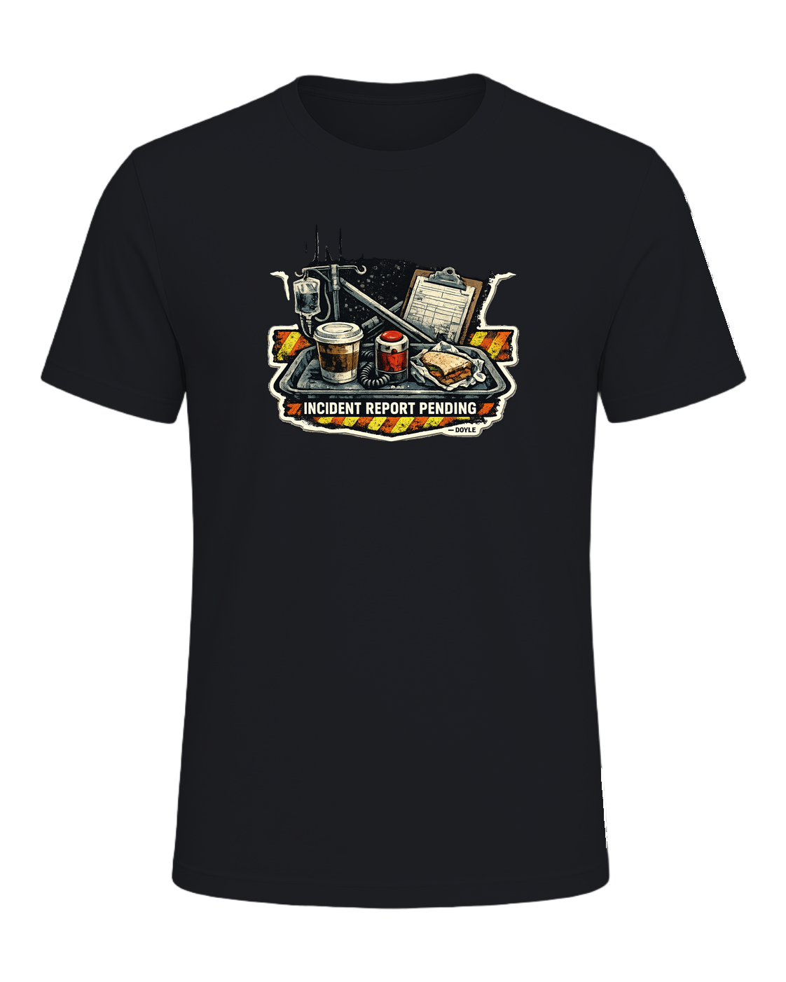 Lunch Break Incident Report Pending Tee — Vintage Black