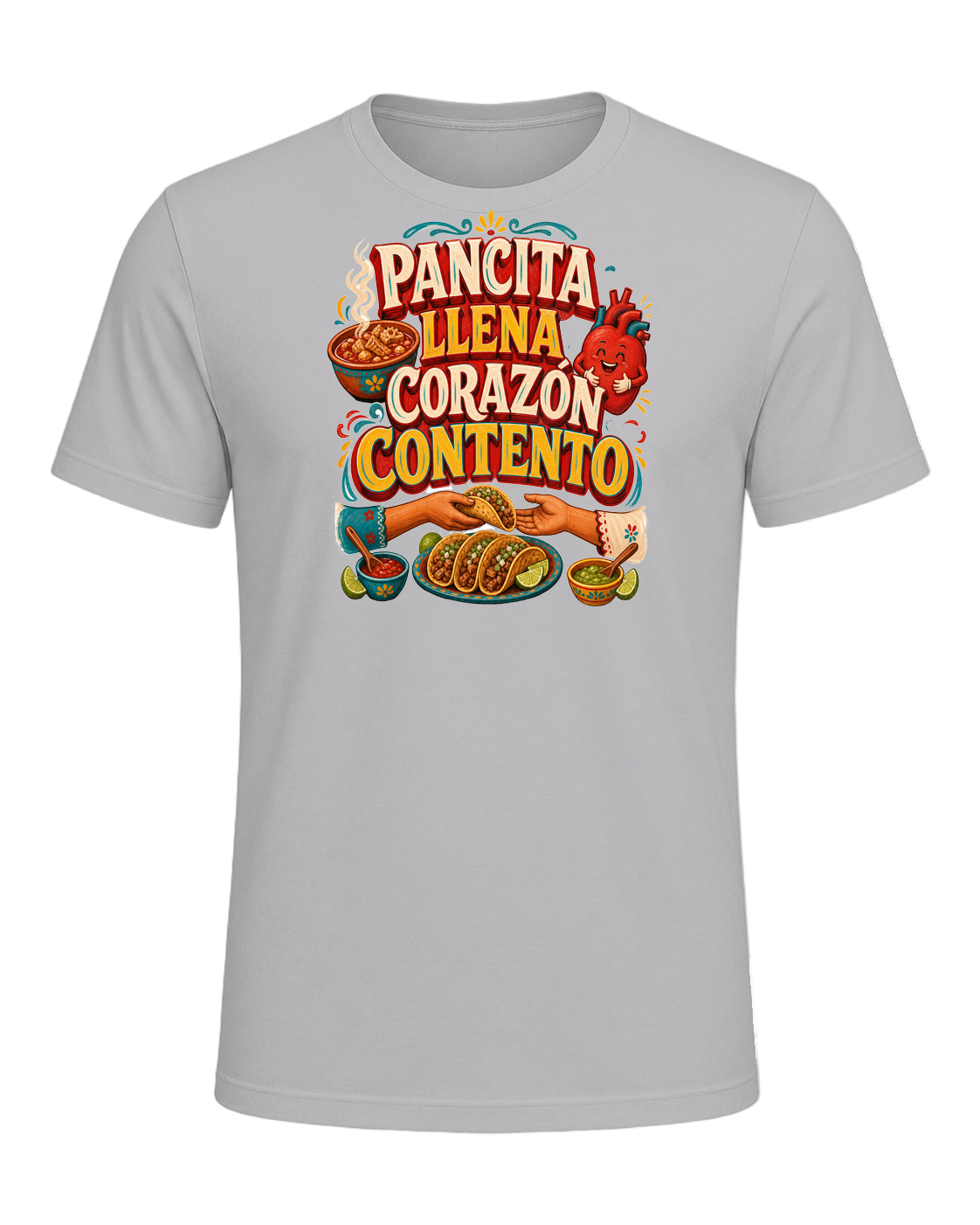 PANCITA LLENA CORAZÓN CONTENTO — Athletic Heather