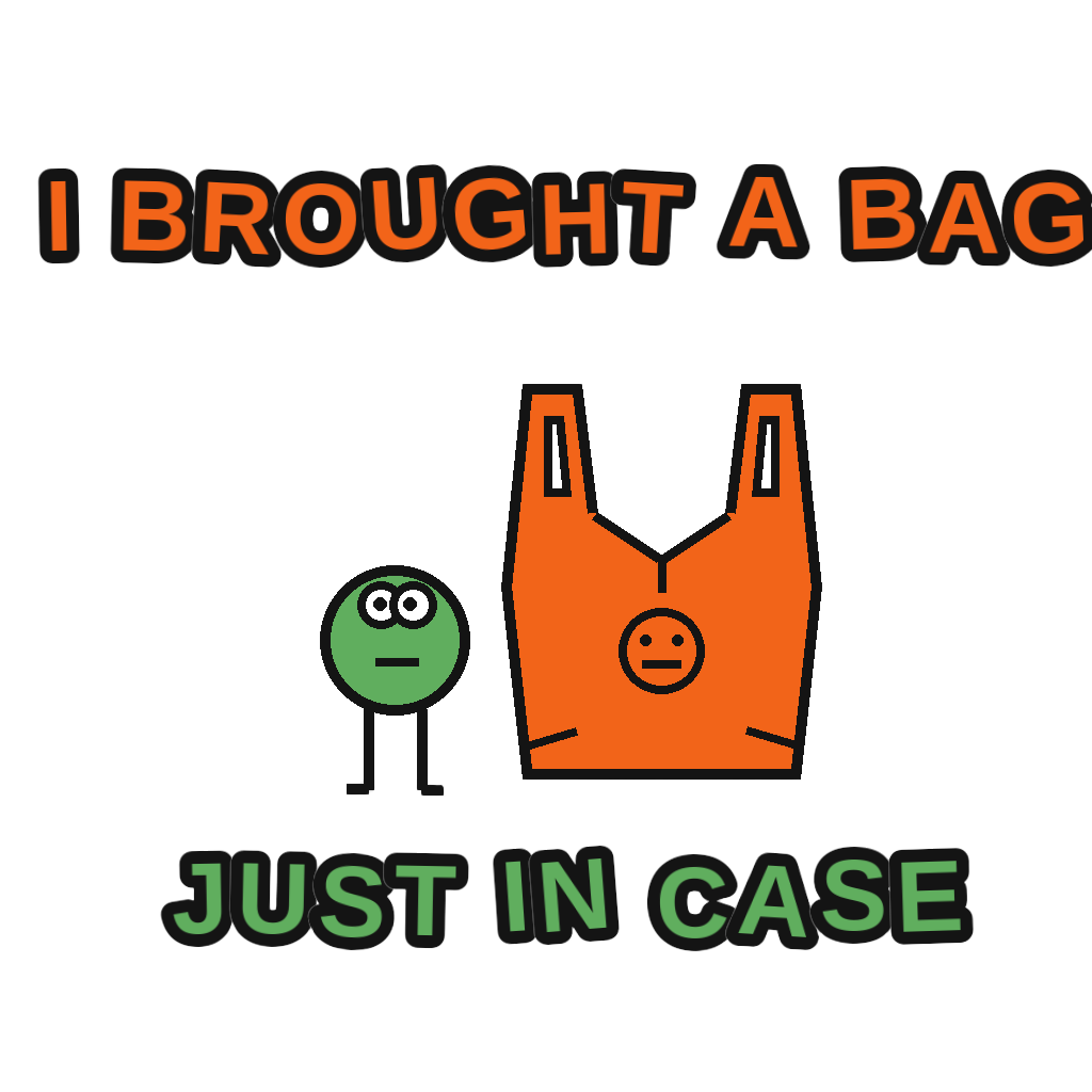 I BROUGHT A BAG JUST IN CASE