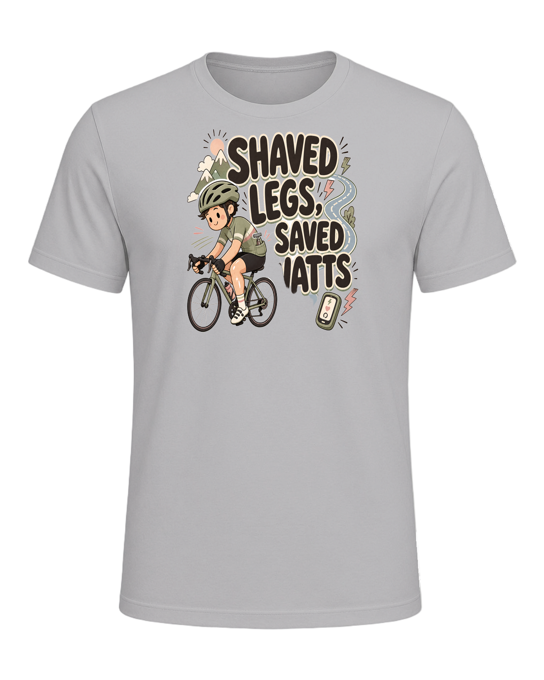 SHAVED LEGS, SAVED WATTS — Athletic Heather