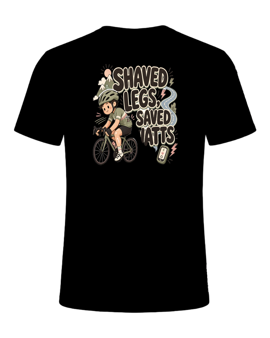 SHAVED LEGS, SAVED WATTS — Black