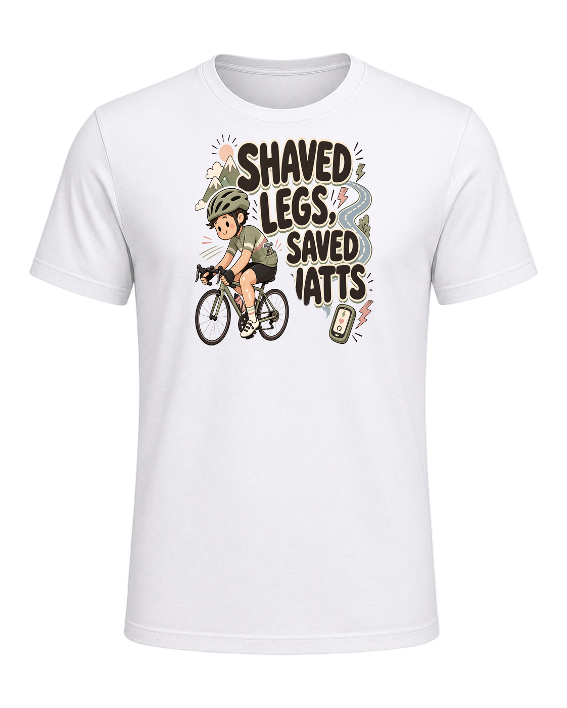SHAVED LEGS, SAVED WATTS — White