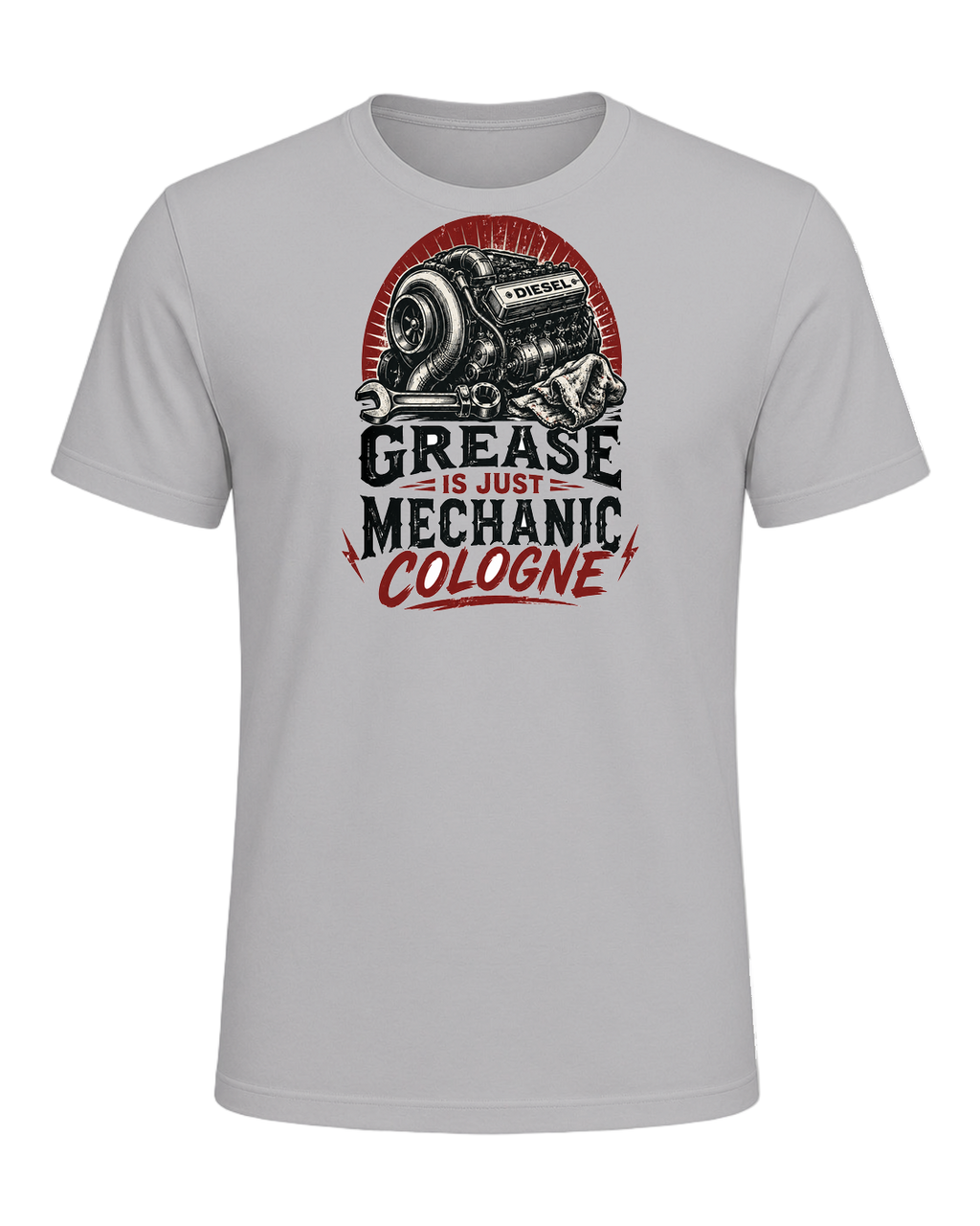Grease is just mechanic cologne — Athletic Heather