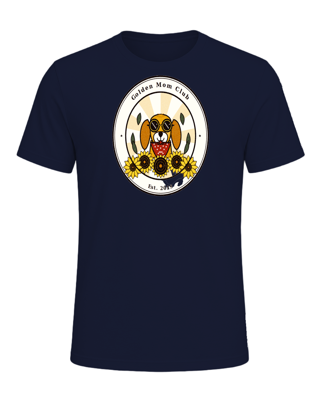 Golden Retriever Mom — Navy