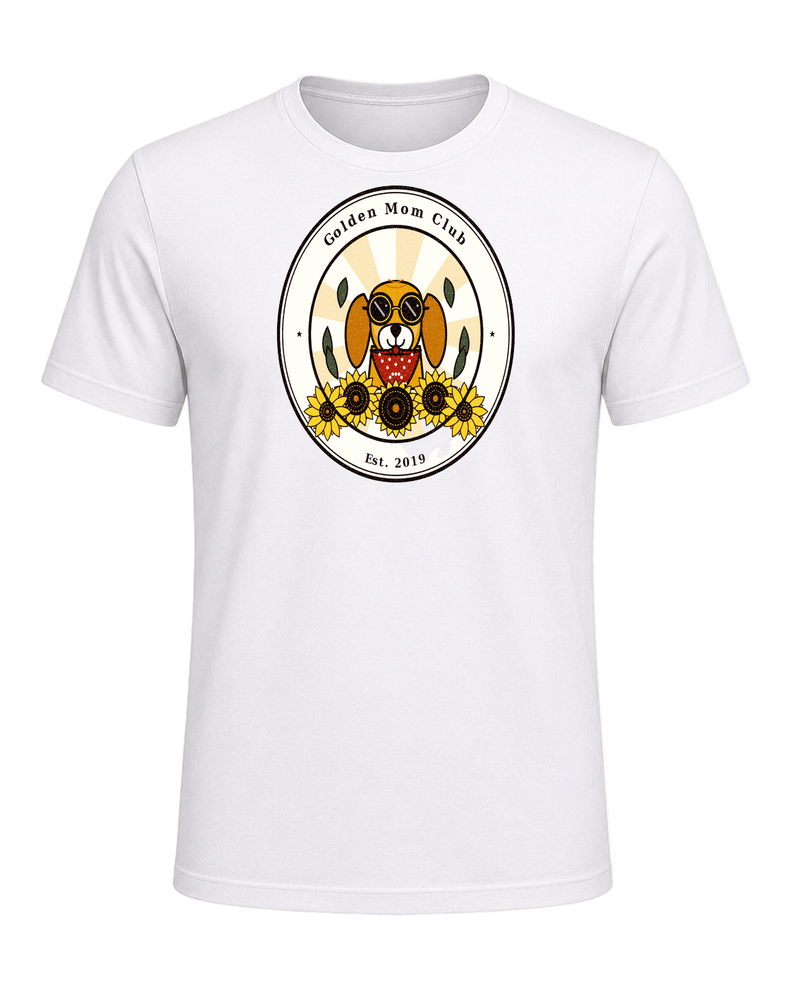 Golden Retriever Mom — White