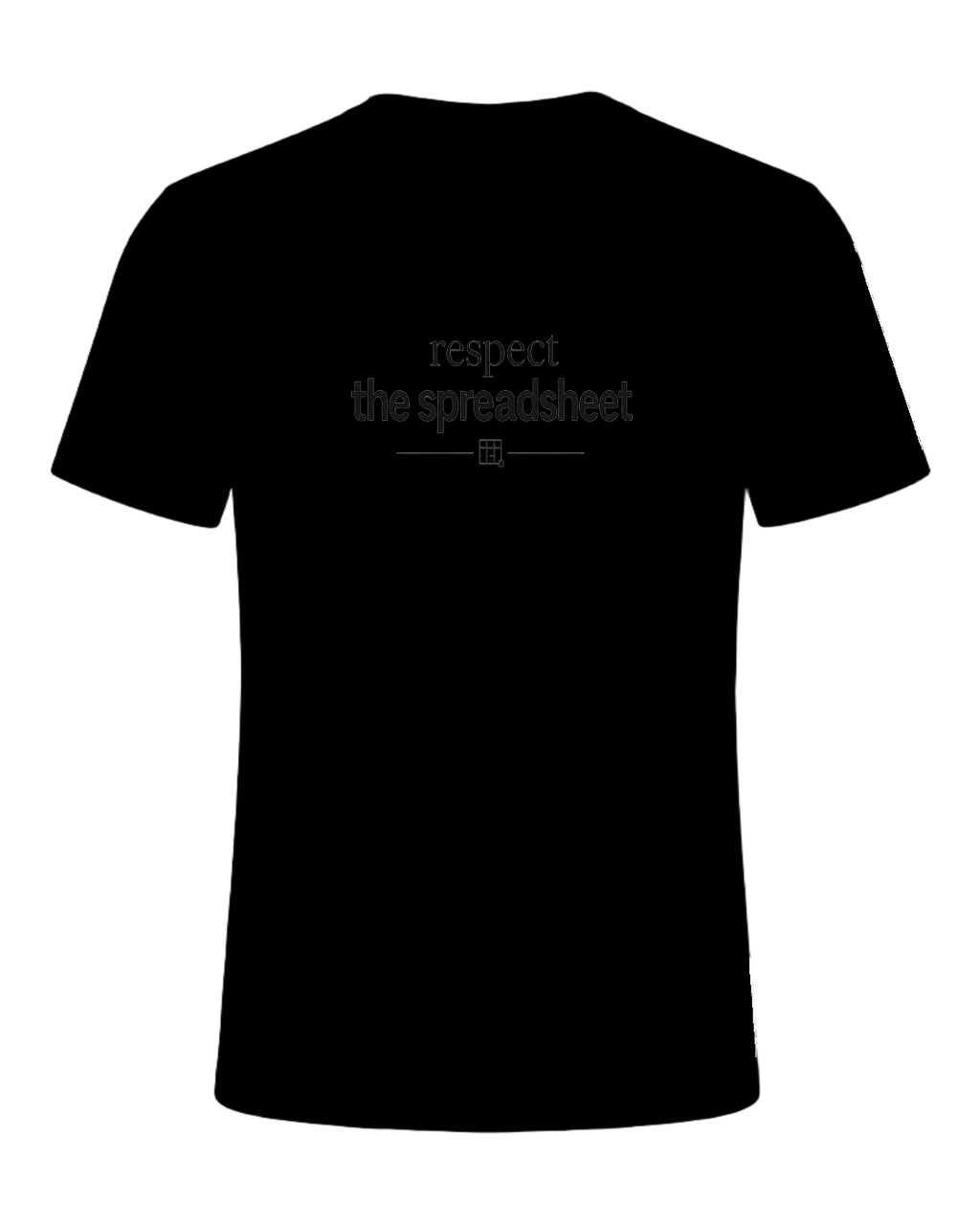 respect the spreadsheet — Black