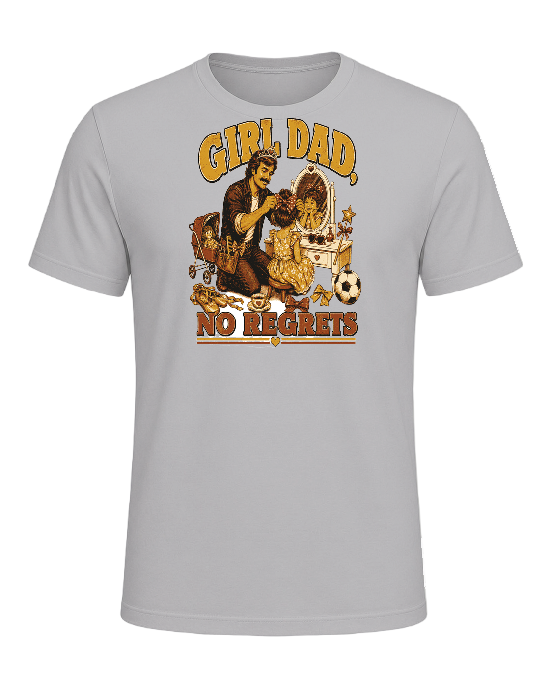 GIRL DAD, NO REGRETS — Athletic Heather