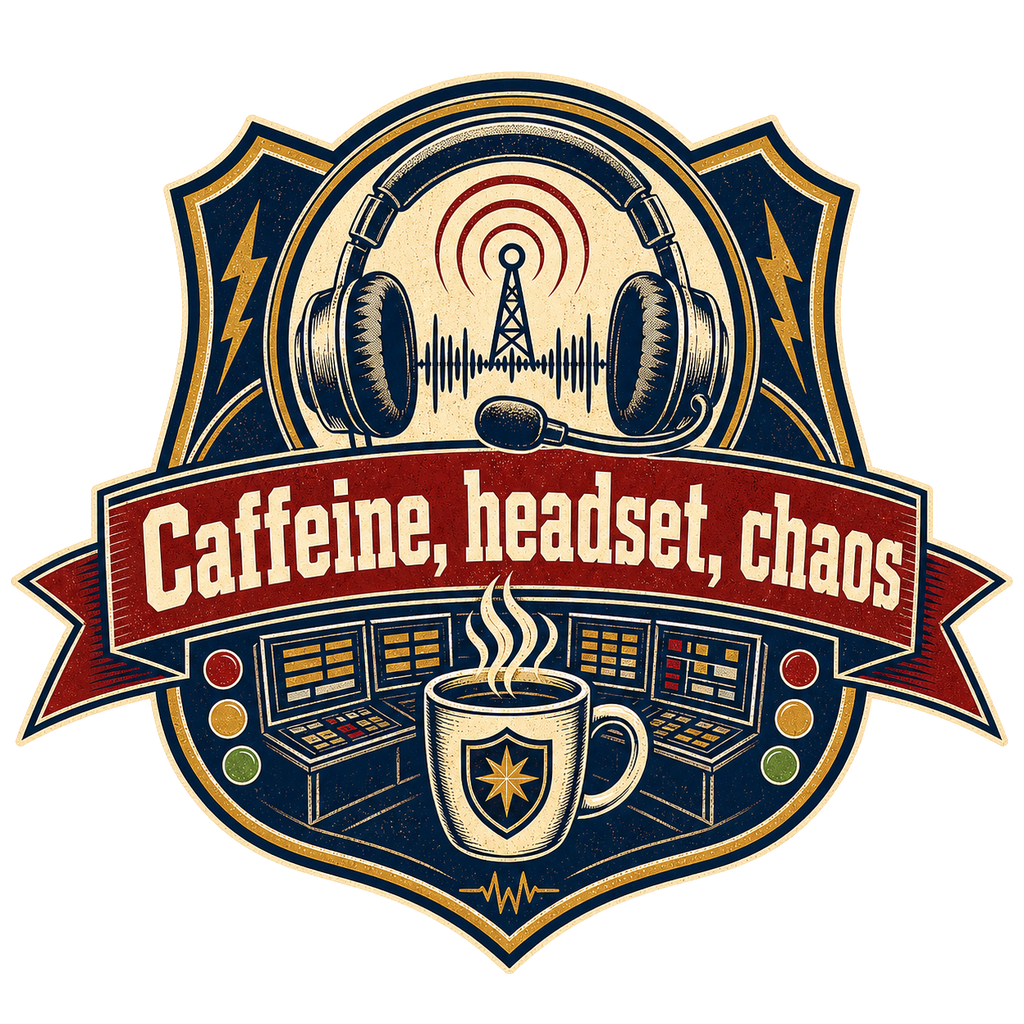 Caffeine, headset, chaos