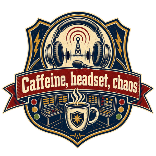 Caffeine, headset, chaos