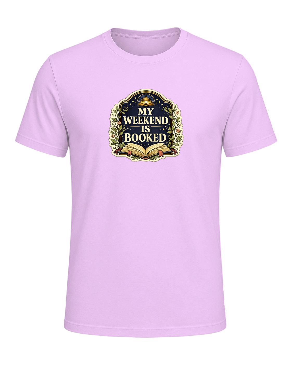 A cozy vintage library tee for readers whose weekend plans are already booked. — Heather Prism Lilac