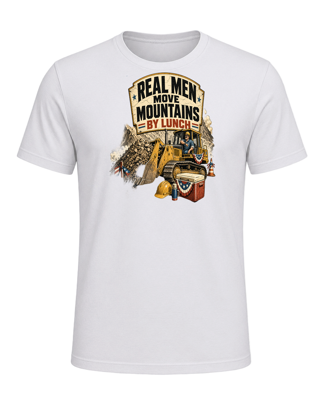 Real men move mountains by lunch — Ash
