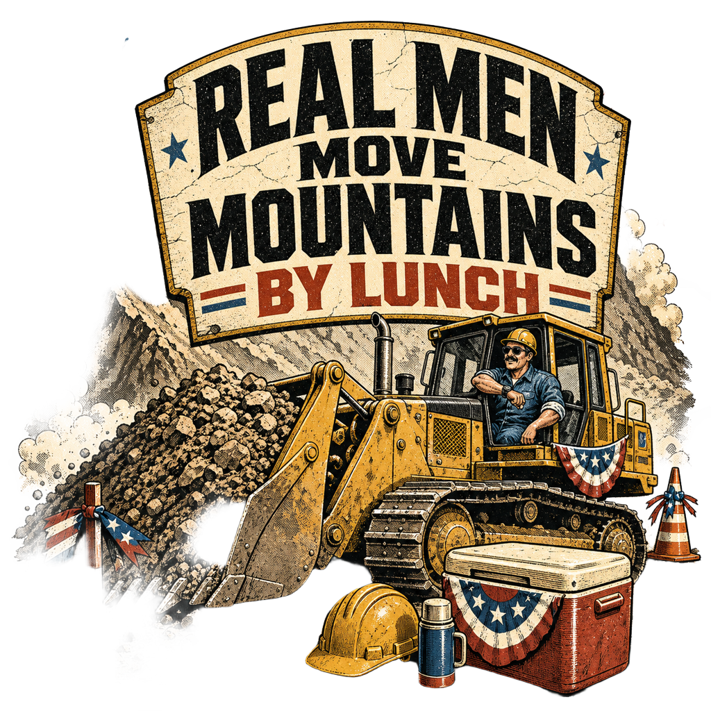 Real men move mountains by lunch