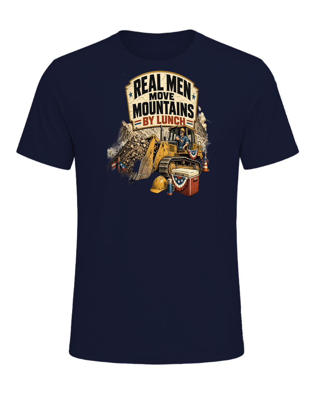 Real men move mountains by lunch — Navy