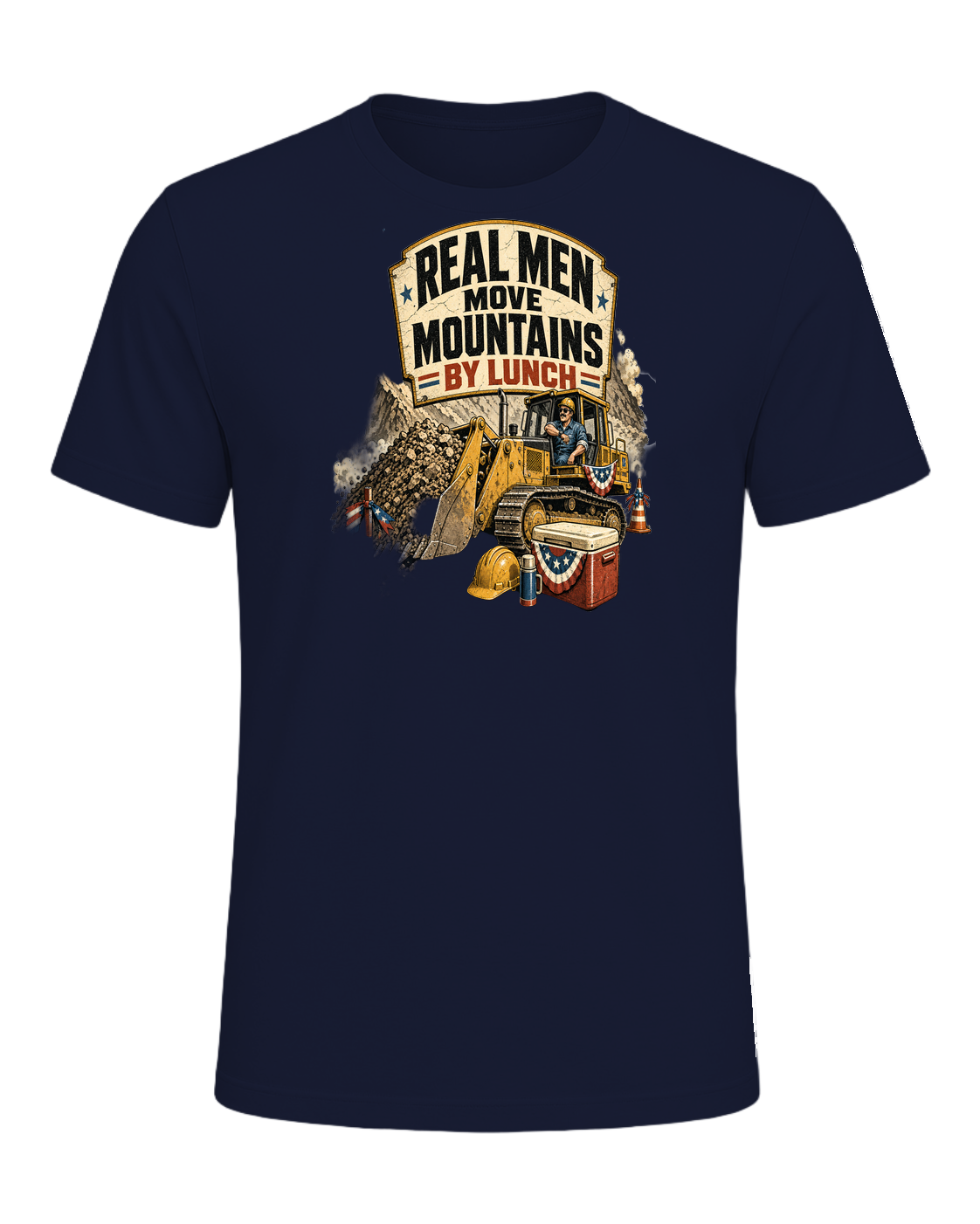 Real men move mountains by lunch — Navy
