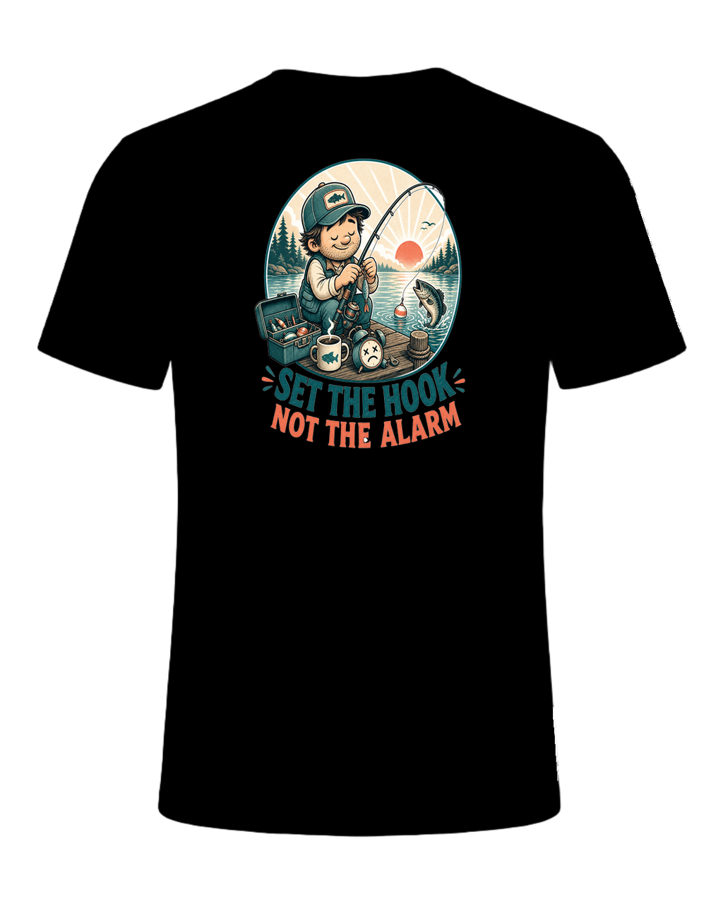 SET THE HOOK NOT THE ALARM — Black