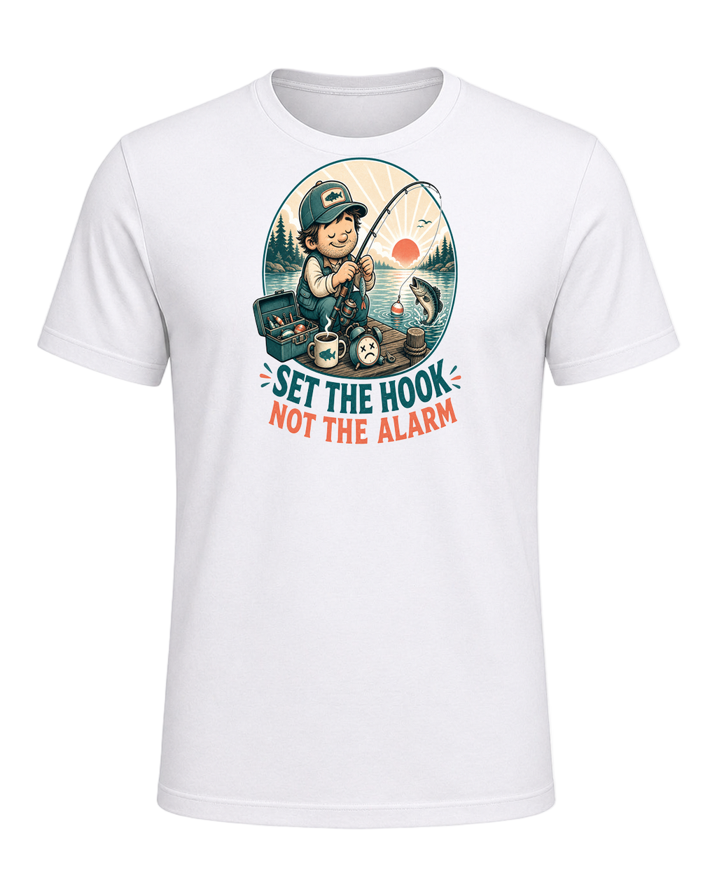 SET THE HOOK NOT THE ALARM — White