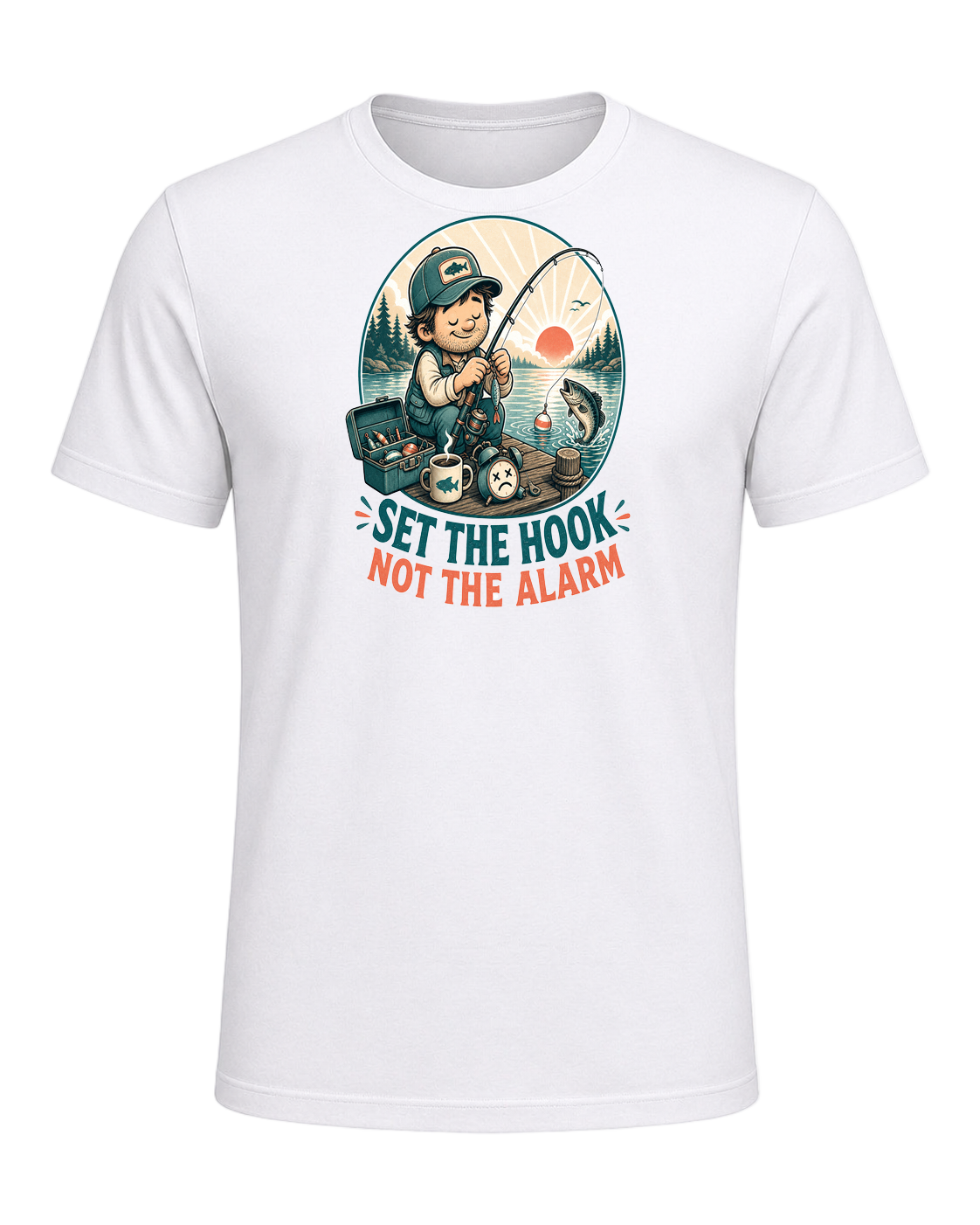 SET THE HOOK NOT THE ALARM — White