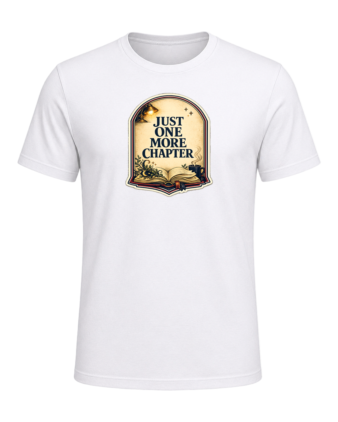 Just One More Chapter Tee — White