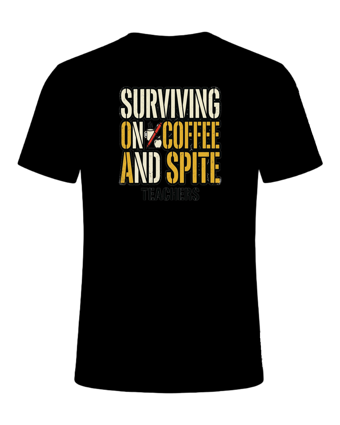 SURVIVING ON COFFEE AND SPITE — Black