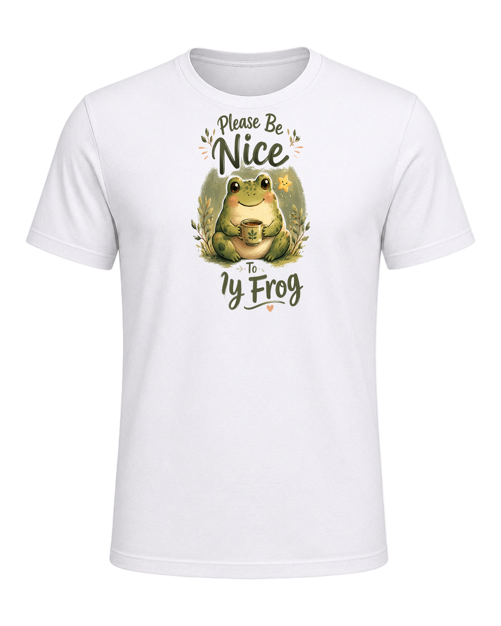 Please Be Nice To My Frog — White