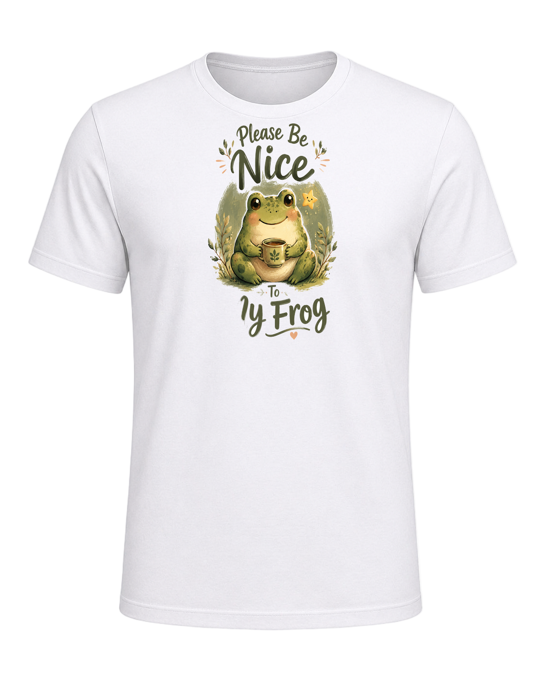 Please Be Nice To My Frog — White