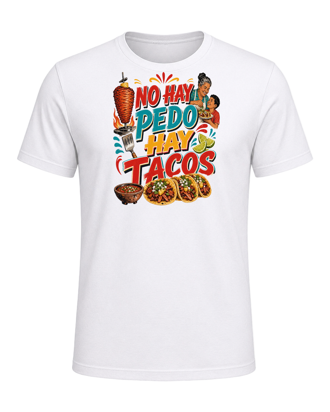 NO HAY PEDO HAY TACOS — White