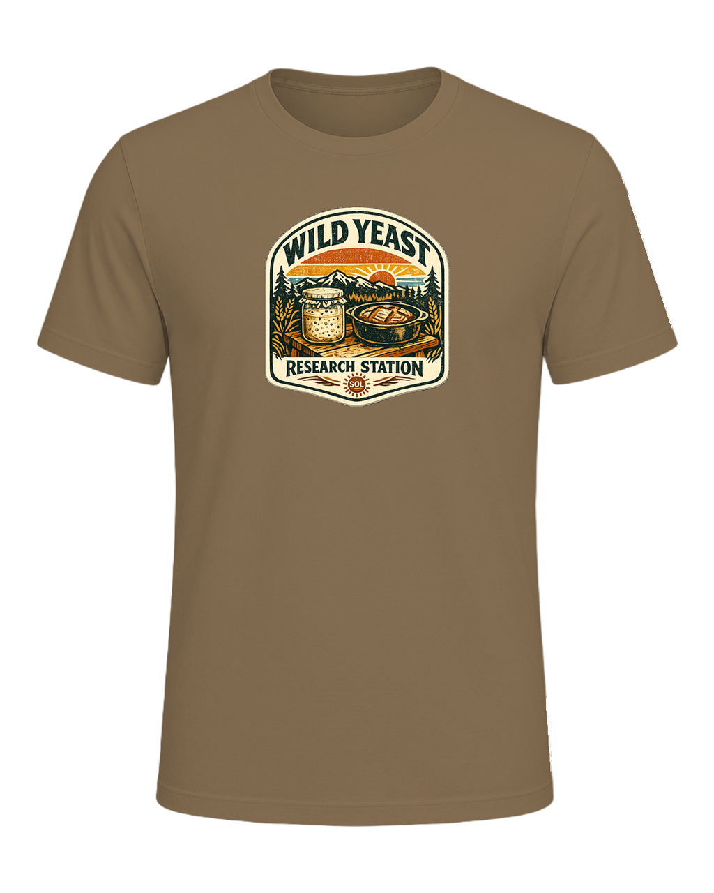 Wild Yeast Research Station Tee — Heather Olive